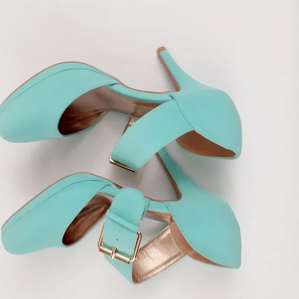 Qupid Women's Mint Green Suede Platform Sz 7.5